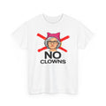 "Trump Patriot Shirt | America First T-Shirt | Conservative Republican Apparel | God Family Country Tee" | anti-woke tshirt | No Clowns graphic Tee | Protest illustration, crossed-out pink hat design