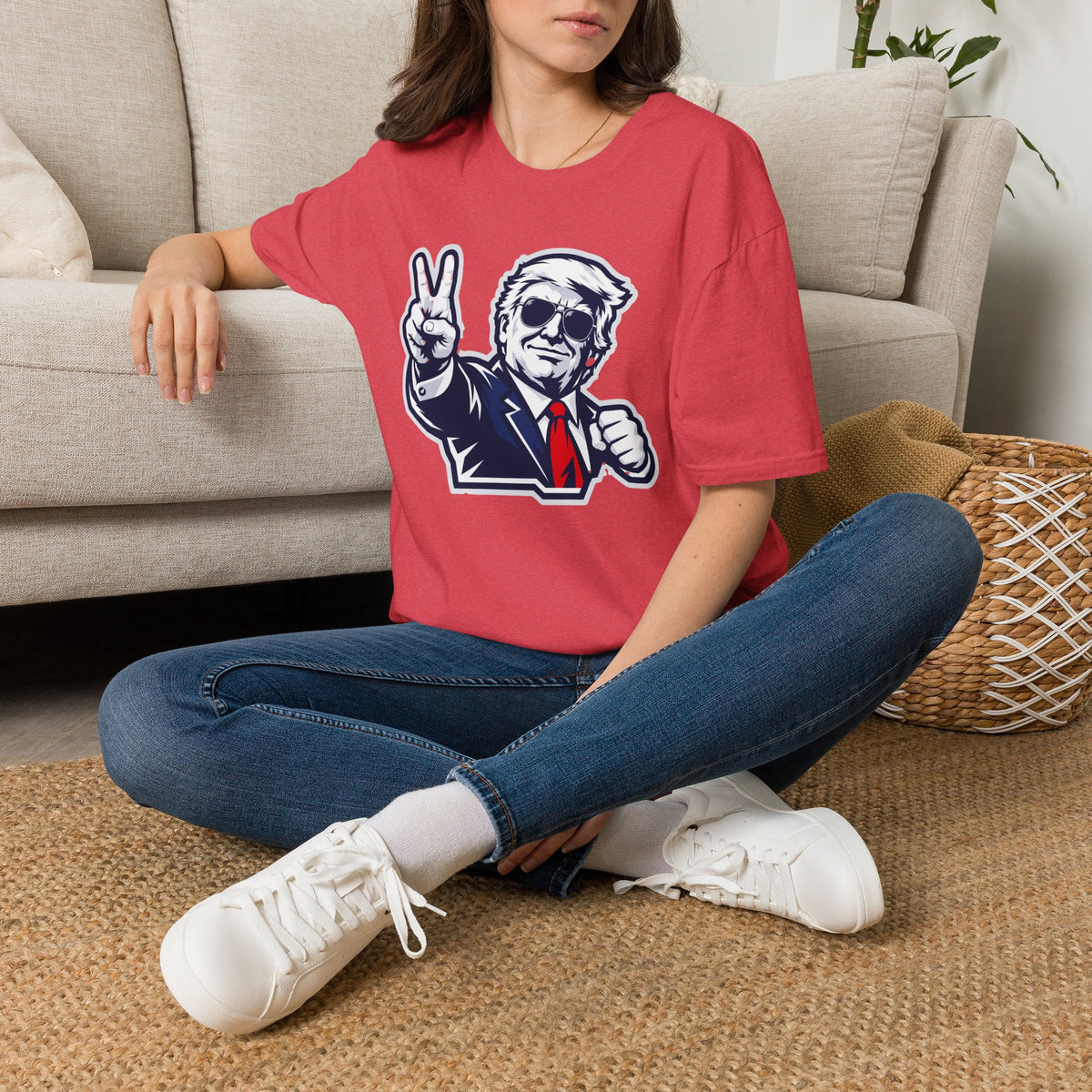 Vintage President Trump Peace Sign T-Shirt — Patriotic Trump Graphic Tee