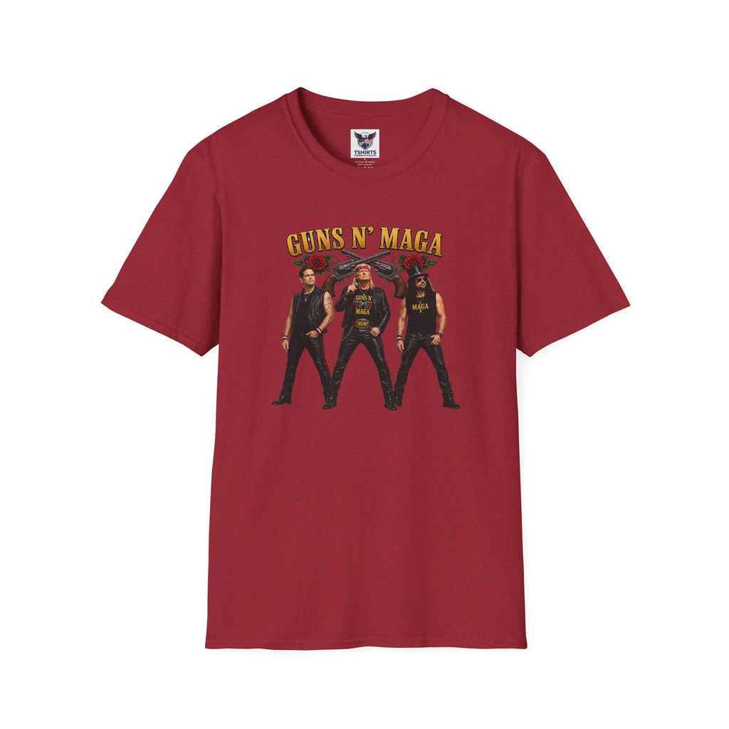 Guns N' Maga Rock Band T-Shirt — Trump, Vance, Rubio Political Parody Graphic Tee