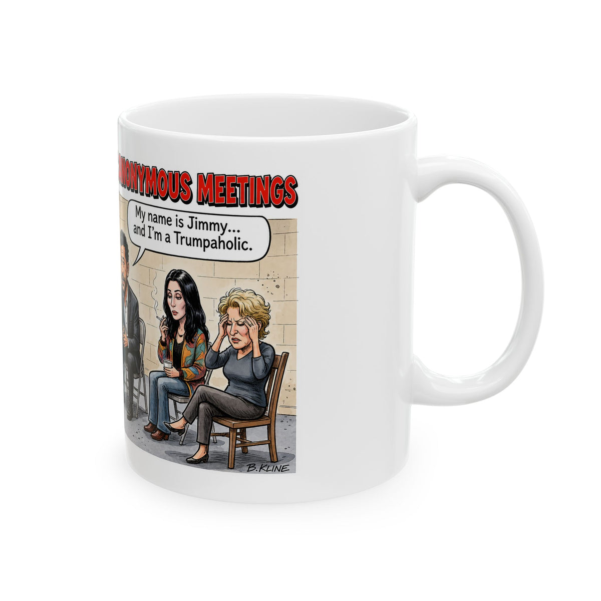 Hollywood Trumpaholic Anonymous mug | Political Cartoon Coffee Cup