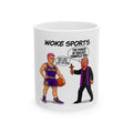 Woke Sports Cartoon Ceramic Mug — 'Don't Hate the Player, Hate the Game'