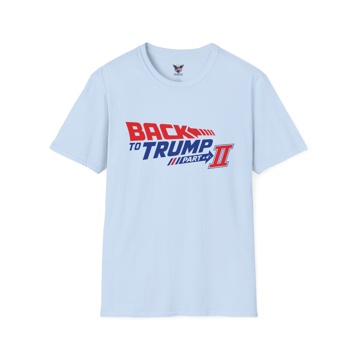 Back to Trump Part II Vintage 80s Movie Parody Political T-Shirt – Pro Trump Republican Graphic Tee & Patriotic Conservative Apparel