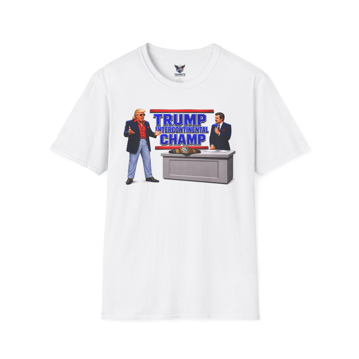 Graphic T-Shirt — 'Trump Intercontinental Champ' Retro Wrestling Poster Tee