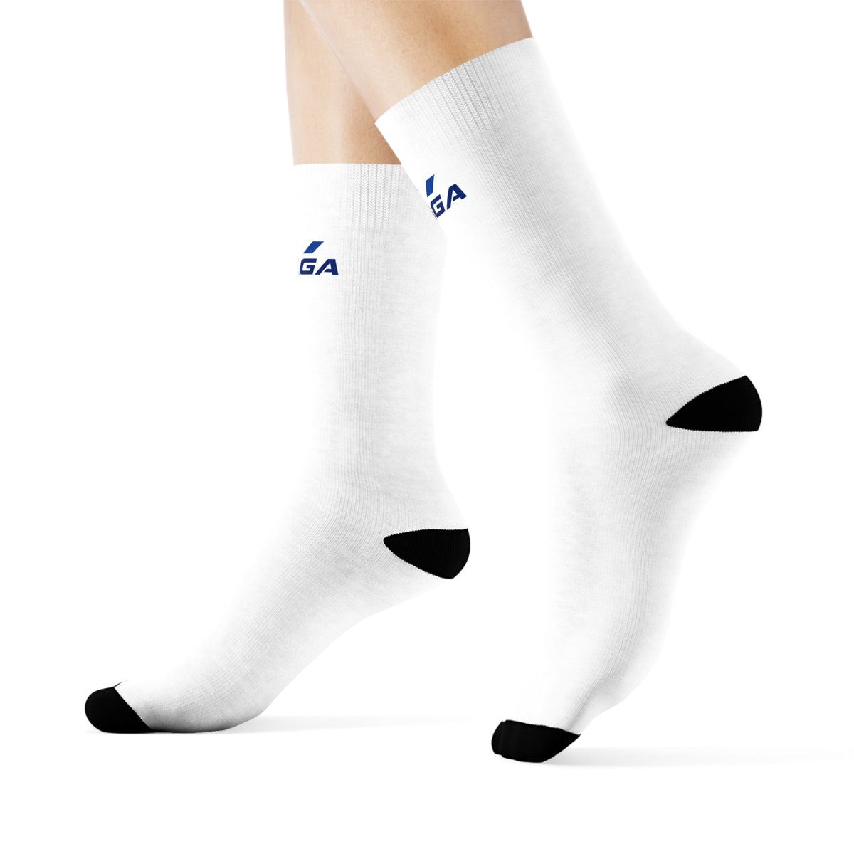 Crew Socks — Minimalist White Athletic Socks with Small 'MAGA' Accent - The Conservative Brand