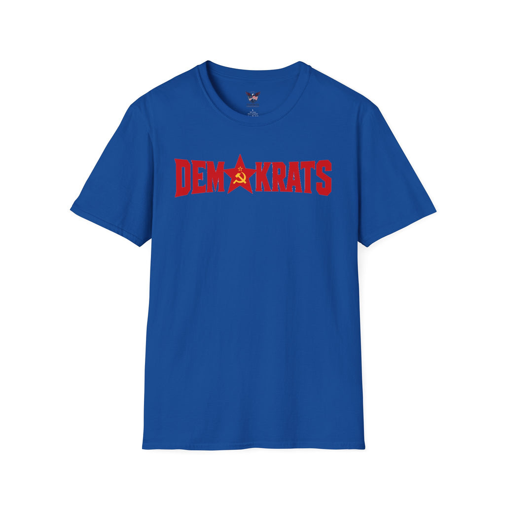 Royal Blue Demokrats logo T-Shirt | satirical political graphic tee