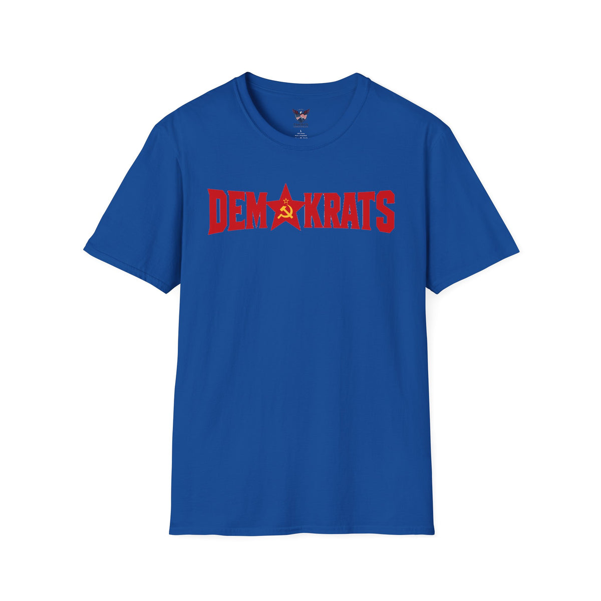 Royal Blue Demokrats logo T-Shirt | satirical political graphic tee
