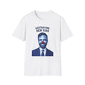 "Trump Patriot Shirt | America First T-Shirt | Conservative Republican Apparel | God Family Country Tee" | anti-woke tshirt | Destroying New York clown face T-Shirt | political satire, blue portrait