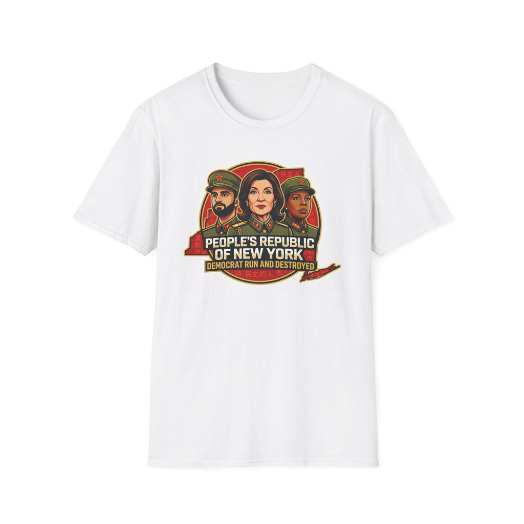 "Trump Patriot Shirt | America First T-Shirt | Conservative Republican Apparel | God Family Country Tee" | anti-woke tshirt | People's Republic of New York T-Shirt | Political Satire, Retro Propaganda...
