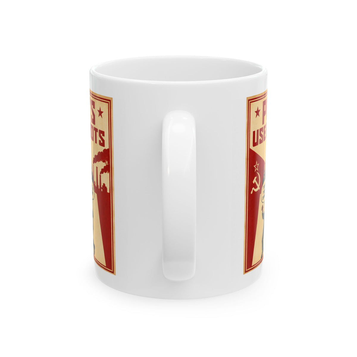 Political Satire Ceramic Mug — "Putin's Useful Idiots" KIMMEL and COLBERT Retro Propaganda Design (11oz, 15oz)