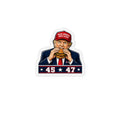Trump Eating Burger Magnet | 45 47 Political Sticker-Style Magnet
