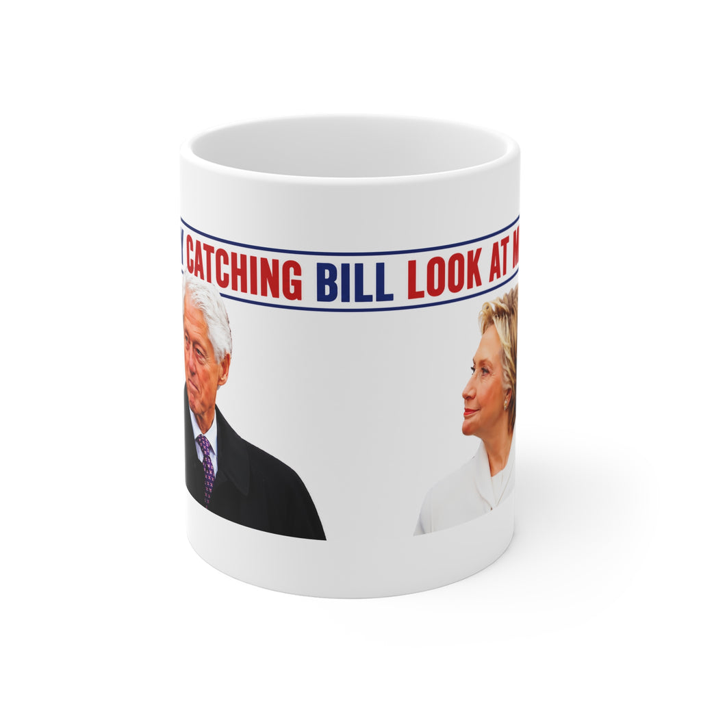 Funny Bill and Hillary Clinton Political Satire Novelty Coffee Mug – Humorous Presidential Gag Gift Ceramic Cup