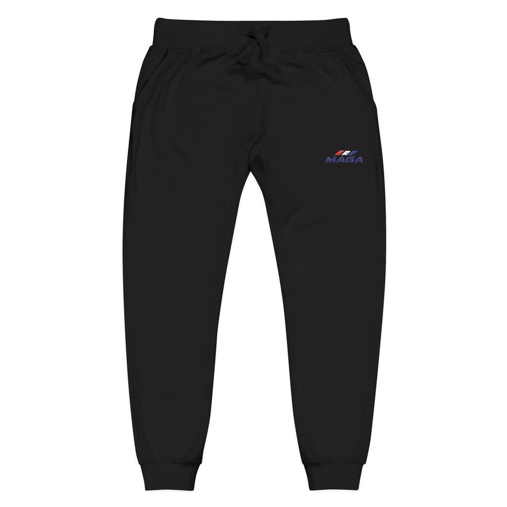 Embroidered 'MAGA' Fleece Sweatpants — The Conservative Brand - White Casual Joggers