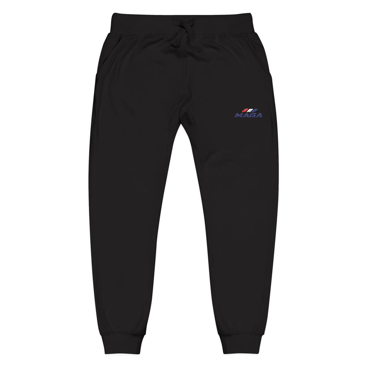 Embroidered 'MAGA' Fleece Sweatpants — The Conservative Brand - White Casual Joggers