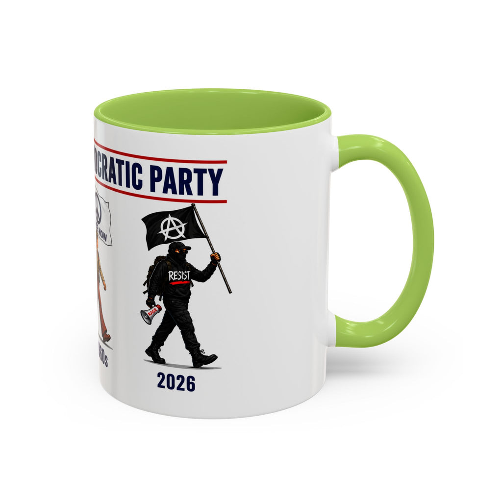 This Coffee Mug Offers a Humorous View of the Devolving Democratic Party. Accent Coffee Mug (11, 15oz)