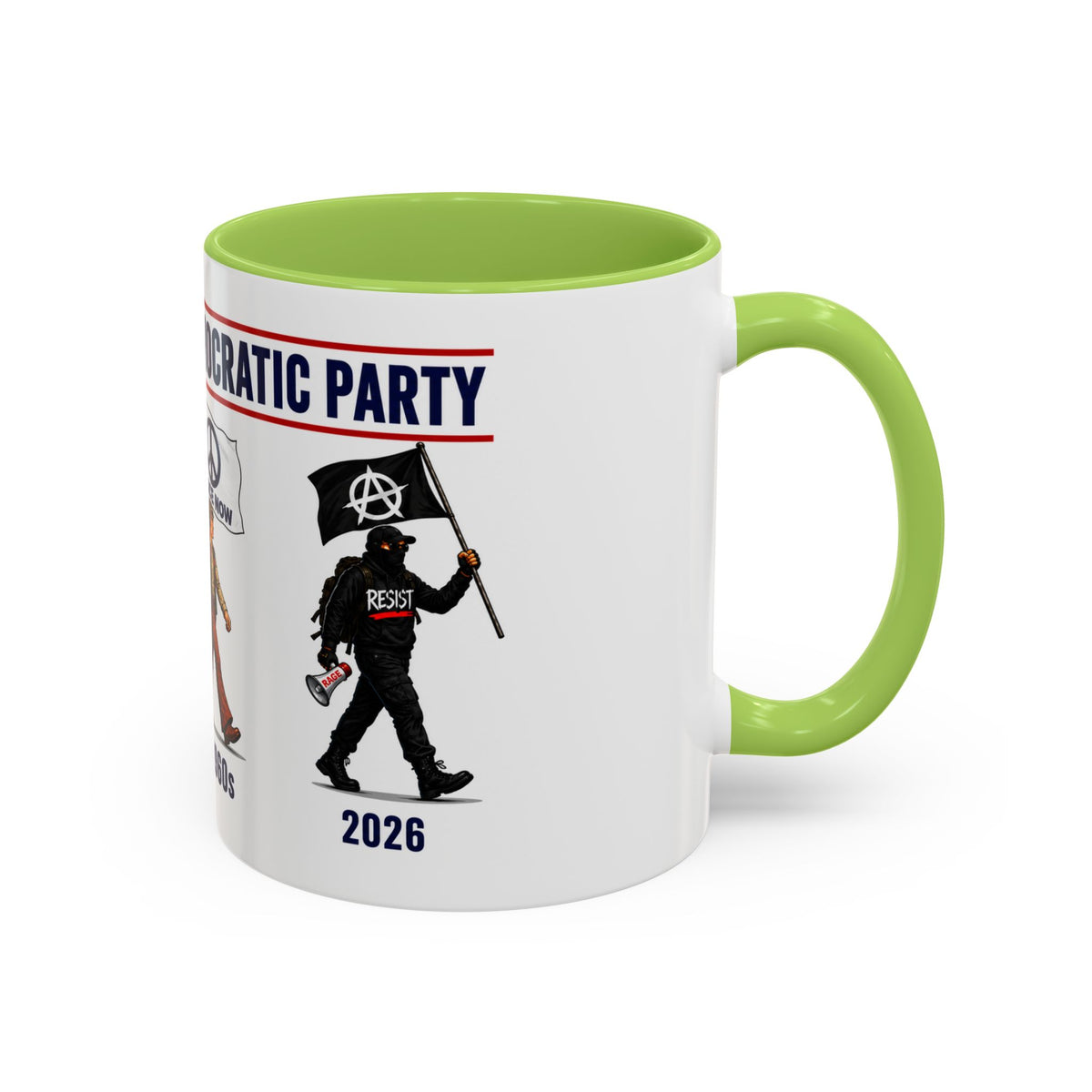 This Coffee Mug Offers a Humorous View of the Devolving Democratic Party. Accent Coffee Mug (11, 15oz)