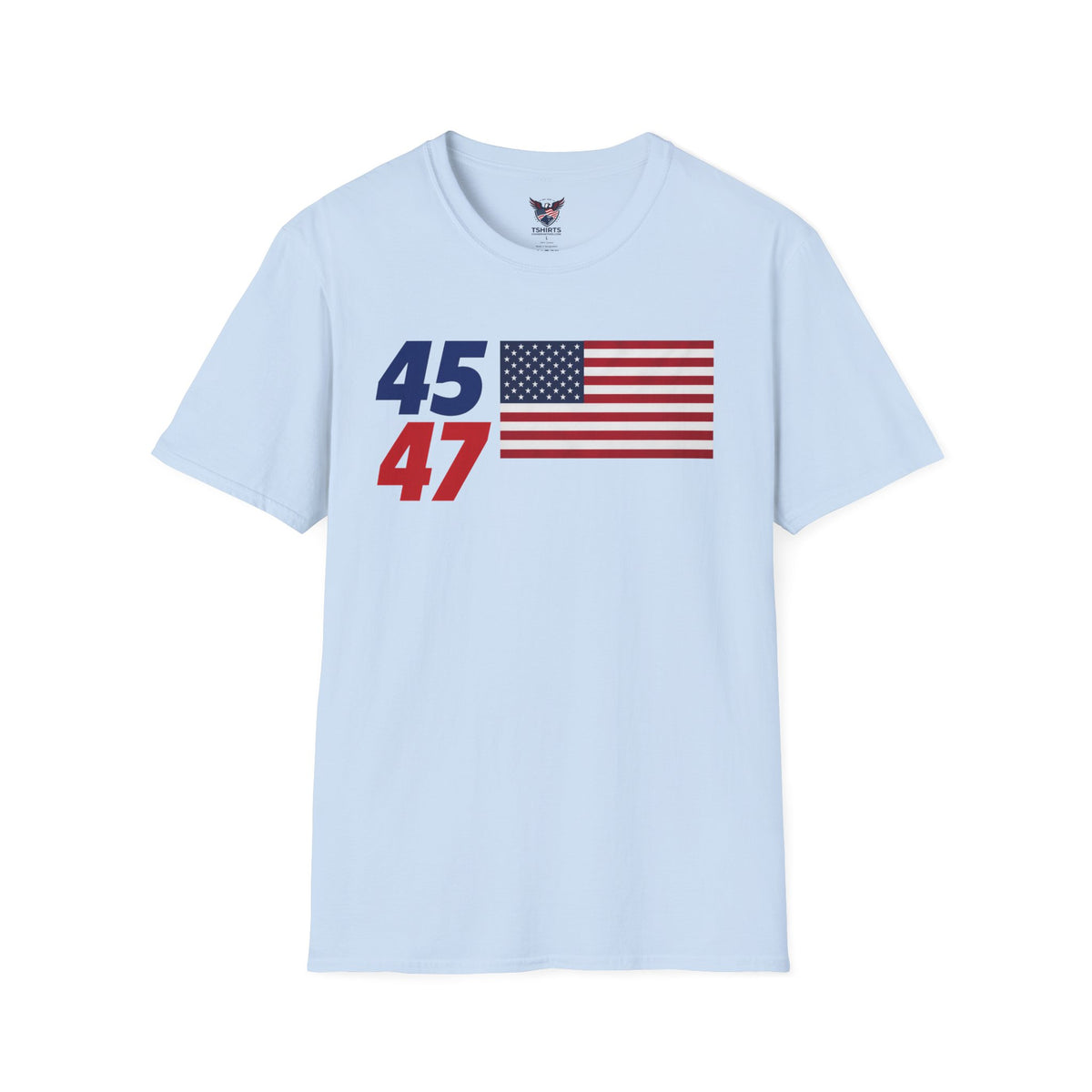 Patriot 45-47 American Flag Graphic Tee – Conservative Republican Political T-Shirt