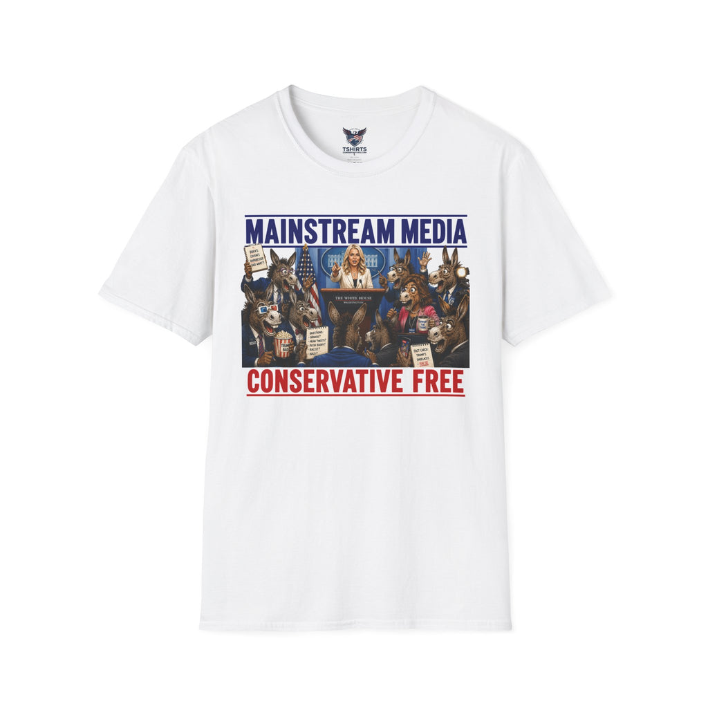 Mainstream Media Donkey Crowd Conservative Free T-Shirt