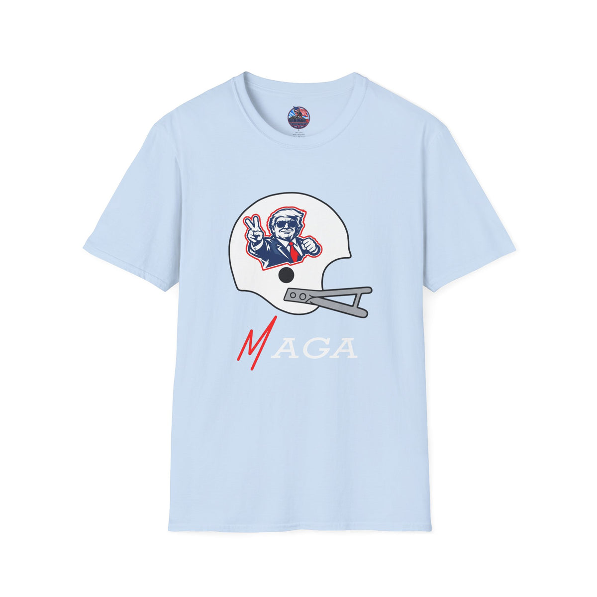 Maga Trump Football Helmet Graphic T-Shirt