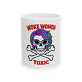 Woke Women Toxic Mug — Colorful Skull & Crossbones Coffee Cup