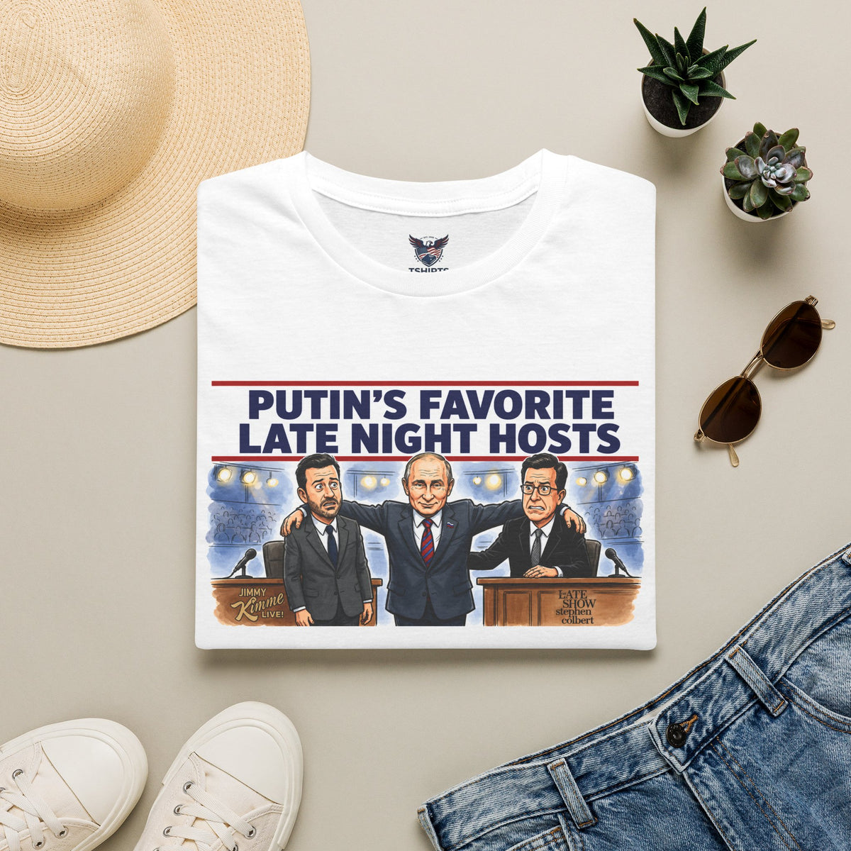 Political T-Shirt — “Putin’s Favorite Late Night Hosts” Satirical Graphic Tee