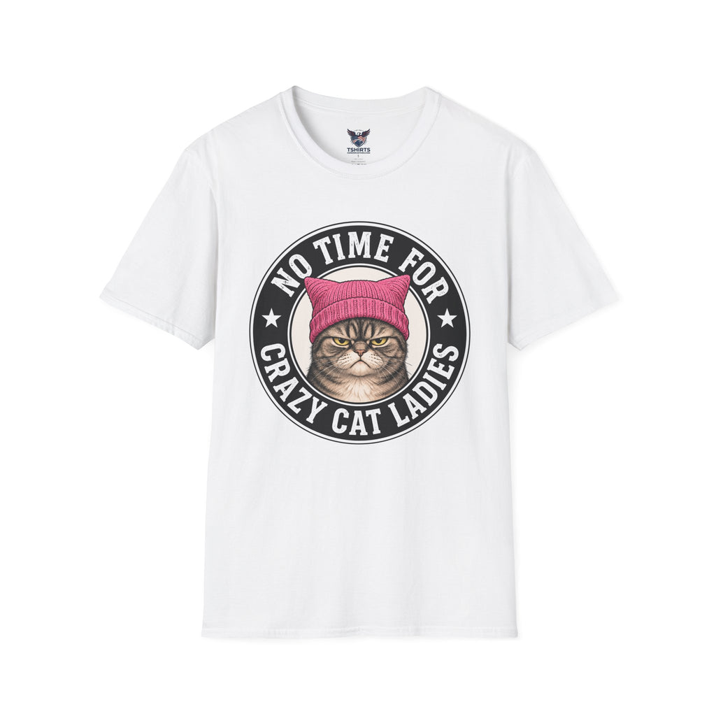 "Trump Patriot Shirt | America First T-Shirt | Conservative Republican Apparel | God Family Country Tee" | anti-woke tshirt | No Time For Crazy Cat Ladies T-Shirt | Cat Face with Pink Beanie, Vintage...