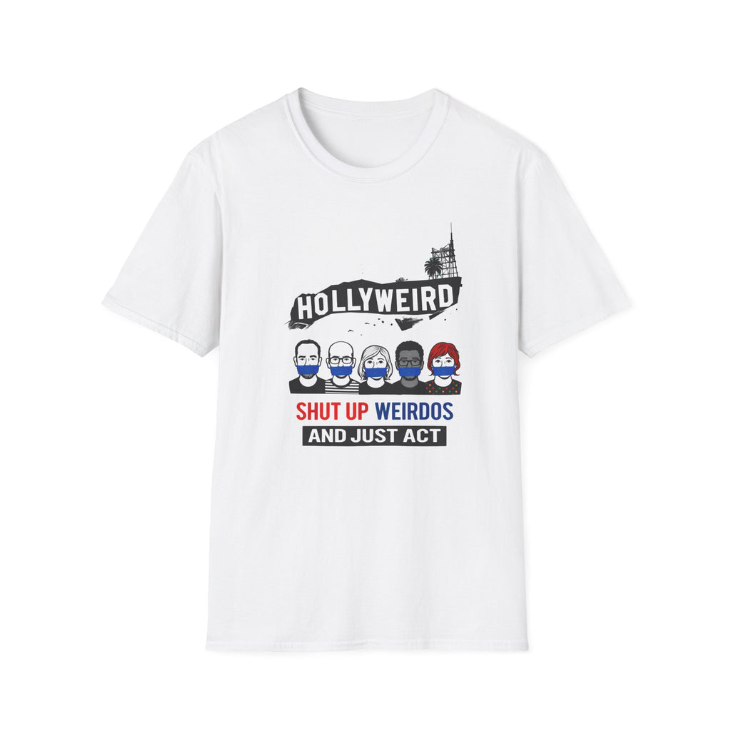 "Trump Patriot Shirt | America First T-Shirt | Conservative Republican Apparel | God Family Country Tee" | anti-woke tshirt | Hollyweird Cartoon Faces Shut Up Weirdos T-Shirt | Funny Movie Parody...