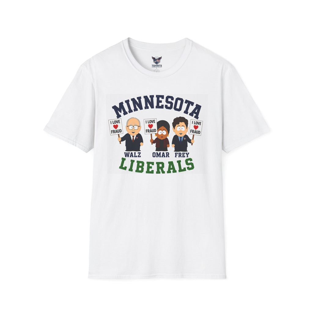 "Trump Patriot Shirt | America First T-Shirt | Conservative Republican Apparel | God Family Country Tee" | anti-woke tshirt | Minnesota Liberals T-Shirt | Cartoon Politicians Graphic Tee