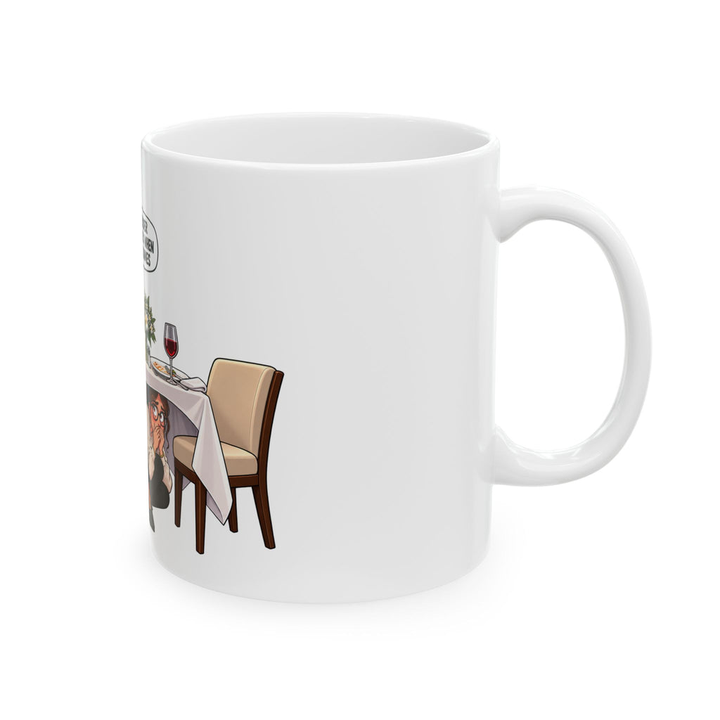 “I Guess Gender Equality Ends When the Check Comes” Ceramic Mug — Feminist Humor Coffee Cup (11oz/15oz)