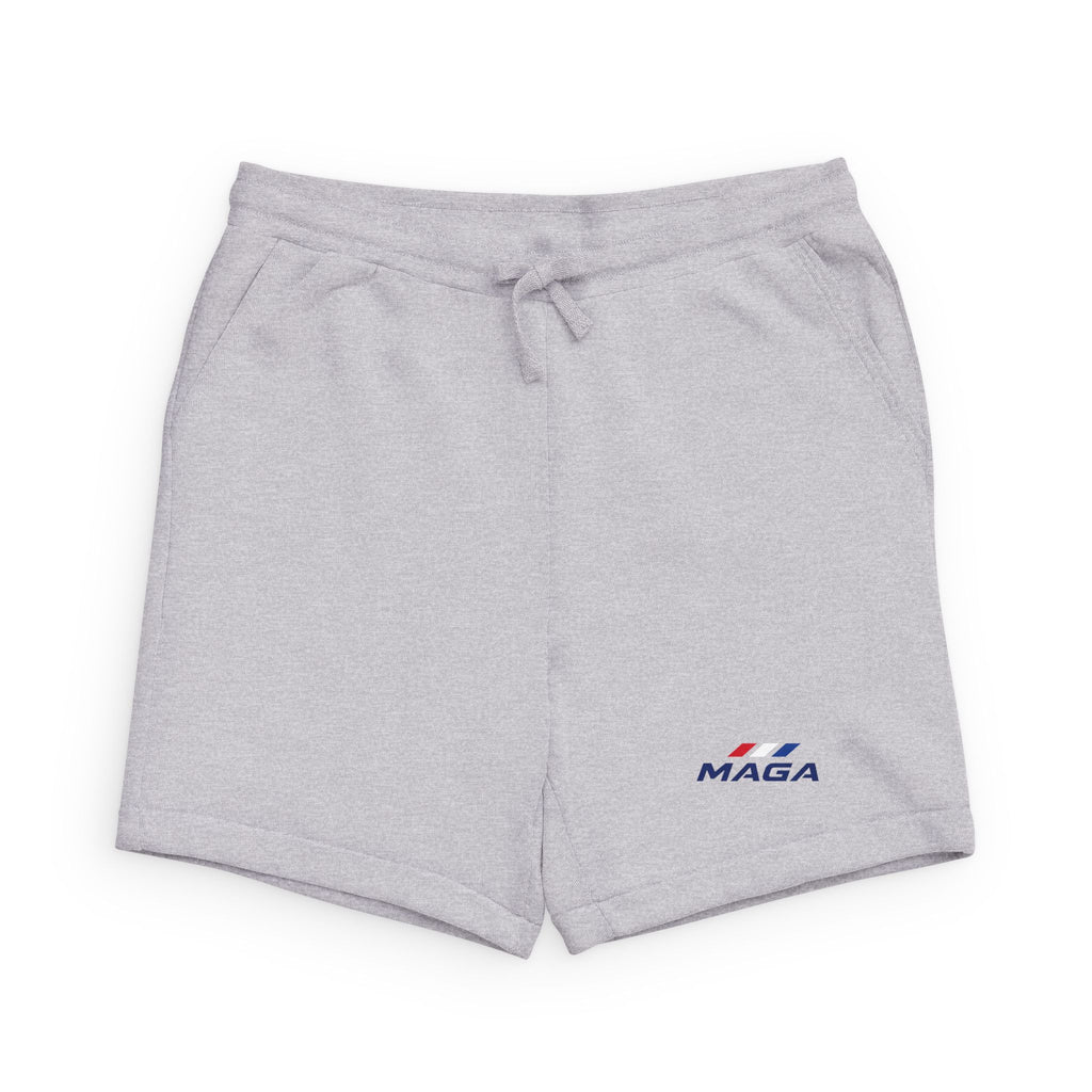 MAGA Shorts - The Conservative Brand - Minimal Racing Stripe Sweatshorts — Men's Black Sponge Fleece Lounge Shorts
