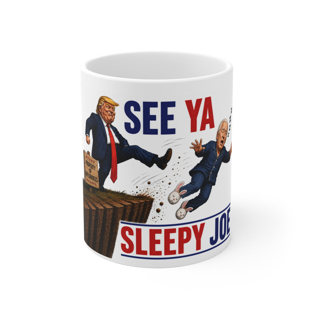 Trump See Ya "Sleepy Joe" Biden Mug | Political Satire Coffee Cup