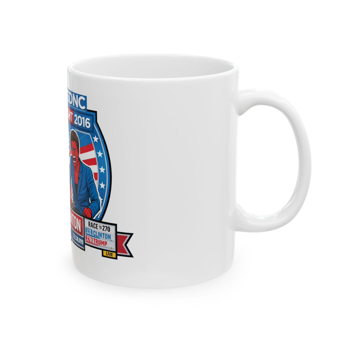 Election Night 2016 Cartoon MSDNC Anchors Mug | Trump Beats Clinton