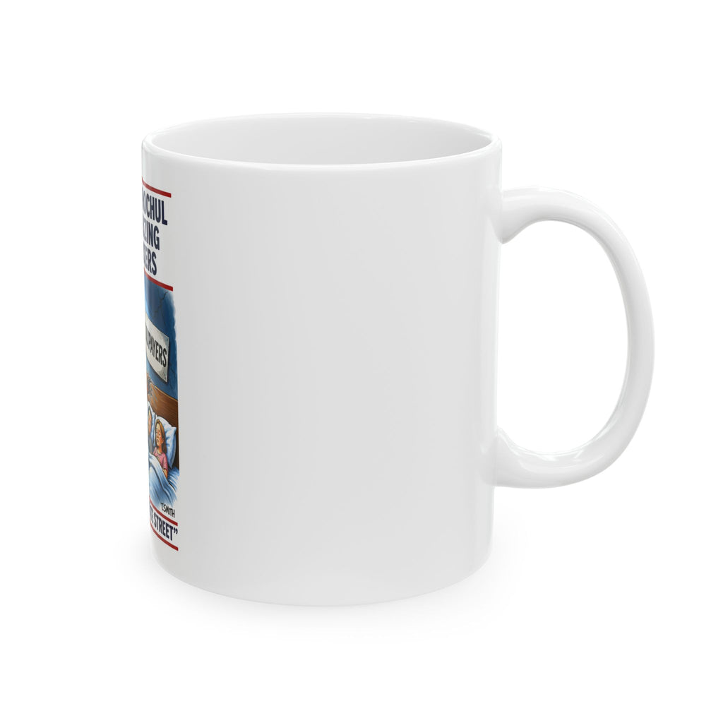 Governor Kathy Hochul "Nightmare on State Street" Funny Political Satire Coffee Mug – Novelty New York Taxpayer Parody Ceramic Cup