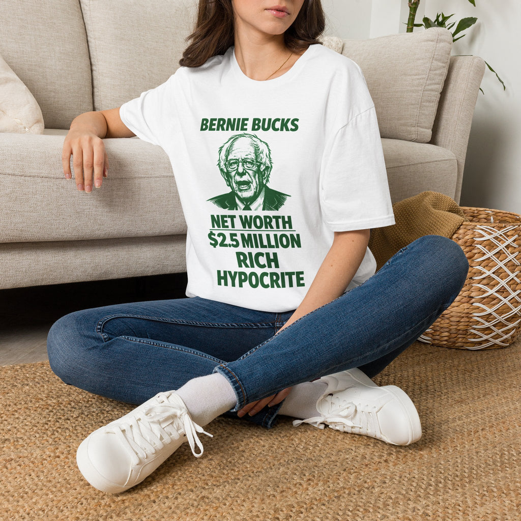 "Trump Patriot Shirt | America First T-Shirt | Conservative Republican Apparel | God Family Country Tee" | anti-woke tshirt | Bernie Bucks graphic T-Shirt | Political satire tee, Net Worth 2.5M...