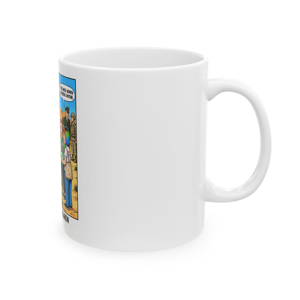 Operation: Karen Ceramic Mug — Funny Social Commentary Coffee Cup (11oz, 15oz)