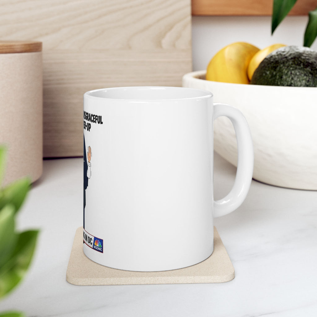 FAKE NEWS BIDEN COVERAGE Funny Political Cartoon Ceramic Mug - 'Biden Speech' Satire