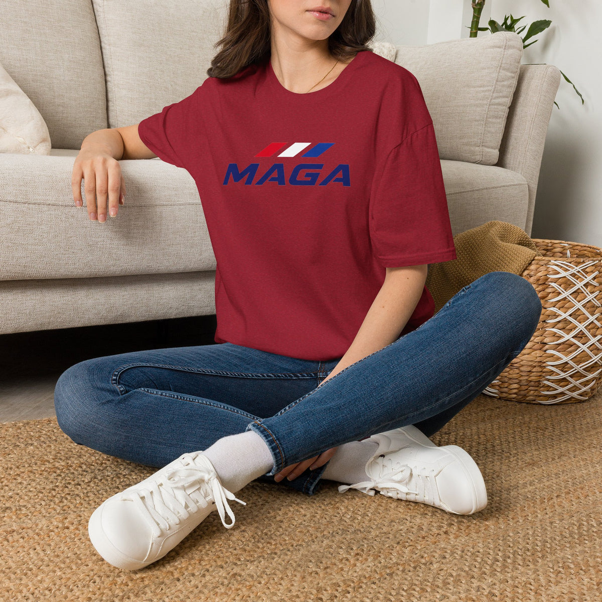 MAGA Patriotic T‑Shirt — Red White Blue Logo Tee - The Conservative Brand