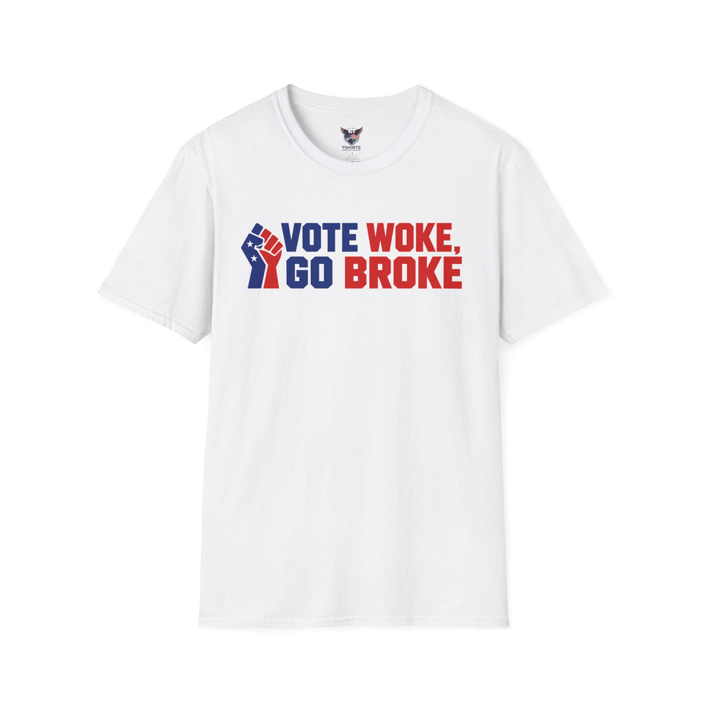 Vote Woke Go Broke Patriotic Conservative T-Shirt | Anti-Woke Republican Graphic Tee