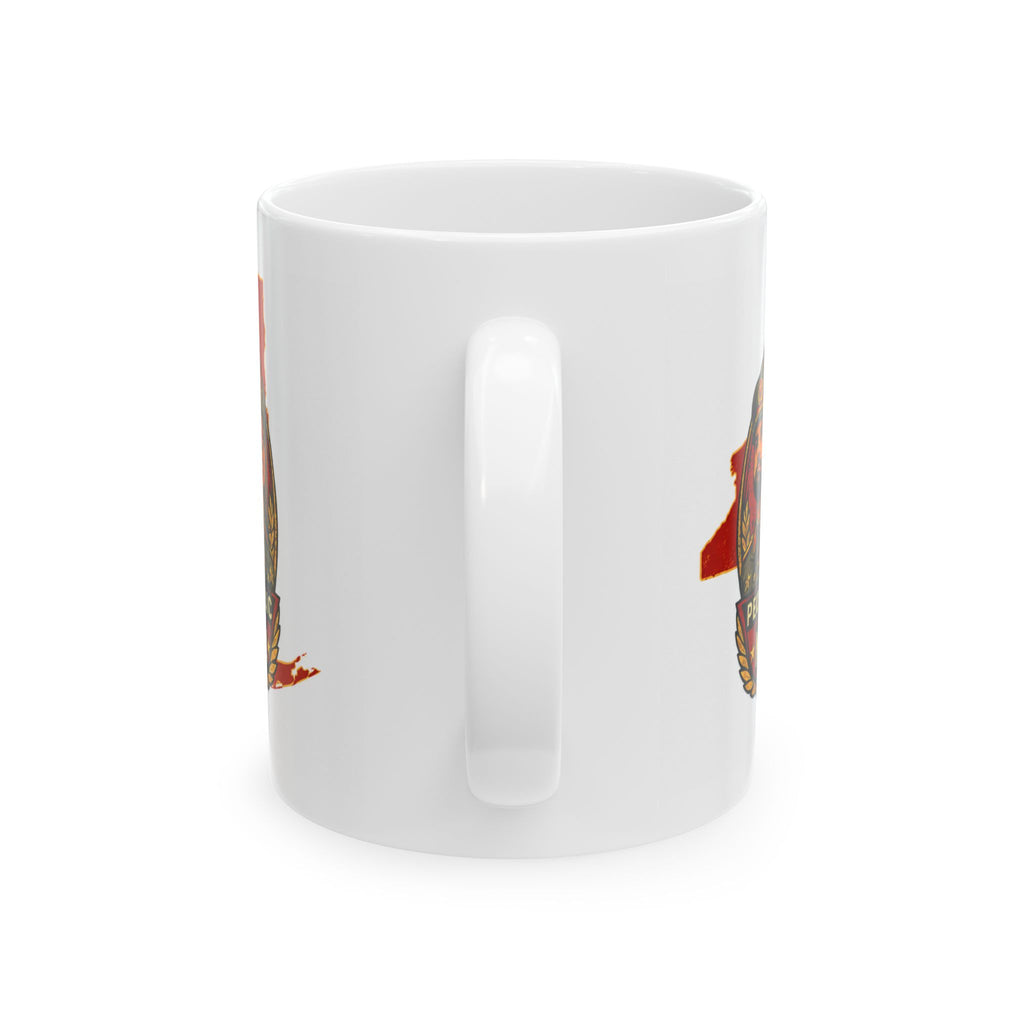 People’s Republic of New York Satire Ceramic Mug — Retro Propaganda Design (11oz & 15oz)