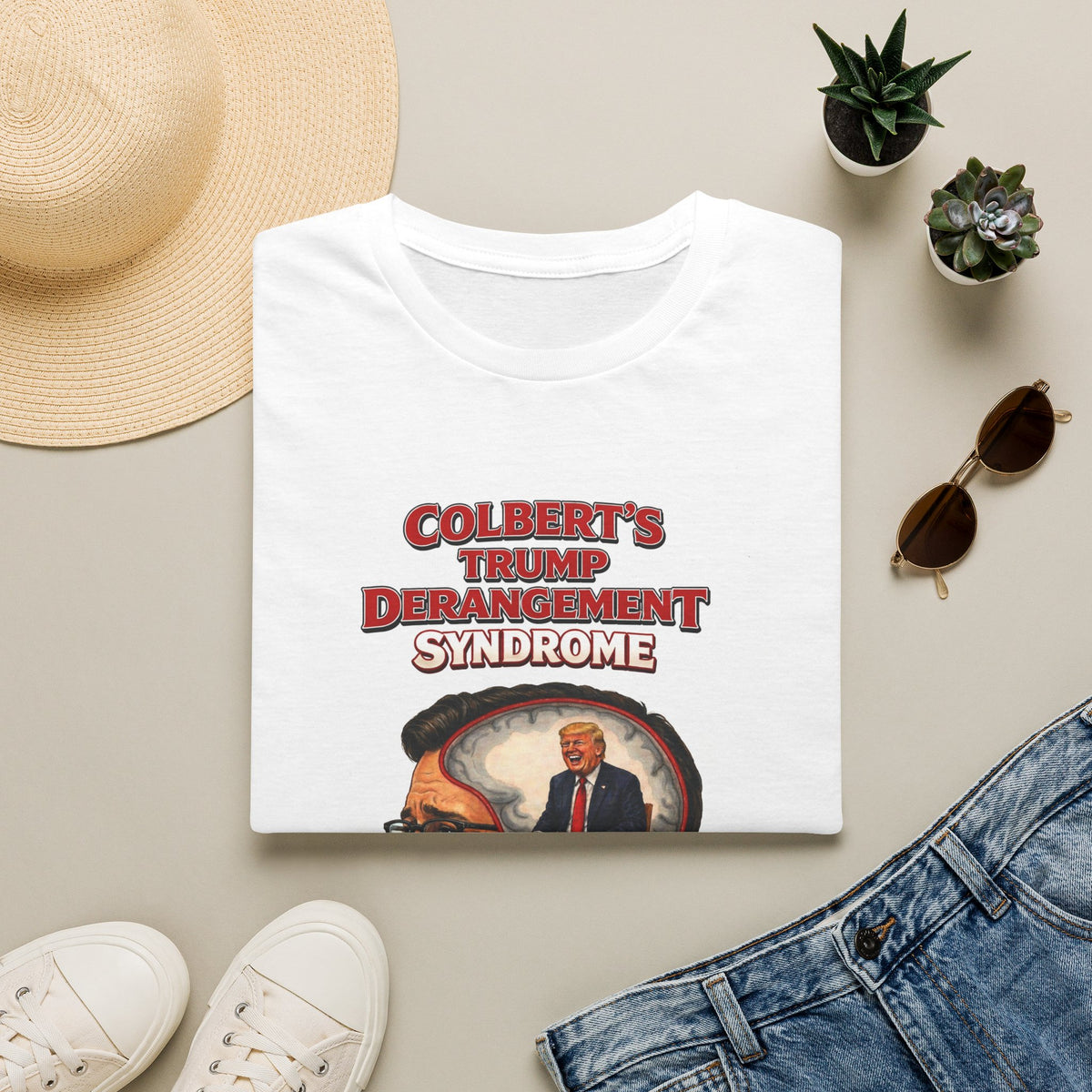 "Trump Patriot Shirt | America First T-Shirt | Conservative Republican Apparel | God Family Country Tee" | anti-woke tshirt | Colbert's Trump Derangement Syndrome T-Shirt | Political Satire Tee
