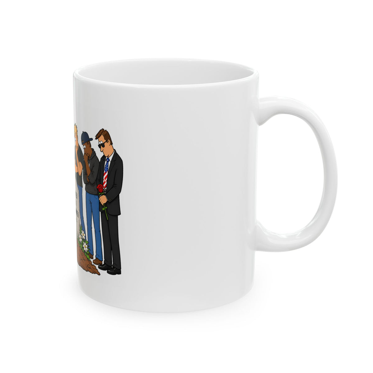 Ceramic Mug — "American Men Interest in American Women" Funny Patriotic Coffee Cup