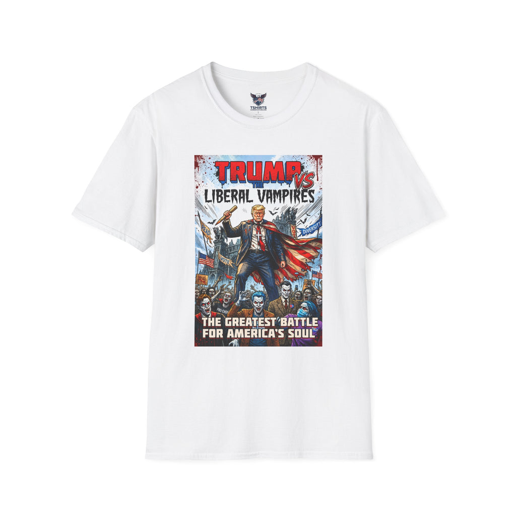T-Shirt — "Trump vs Liberal Vampires" Political Graphic Tee