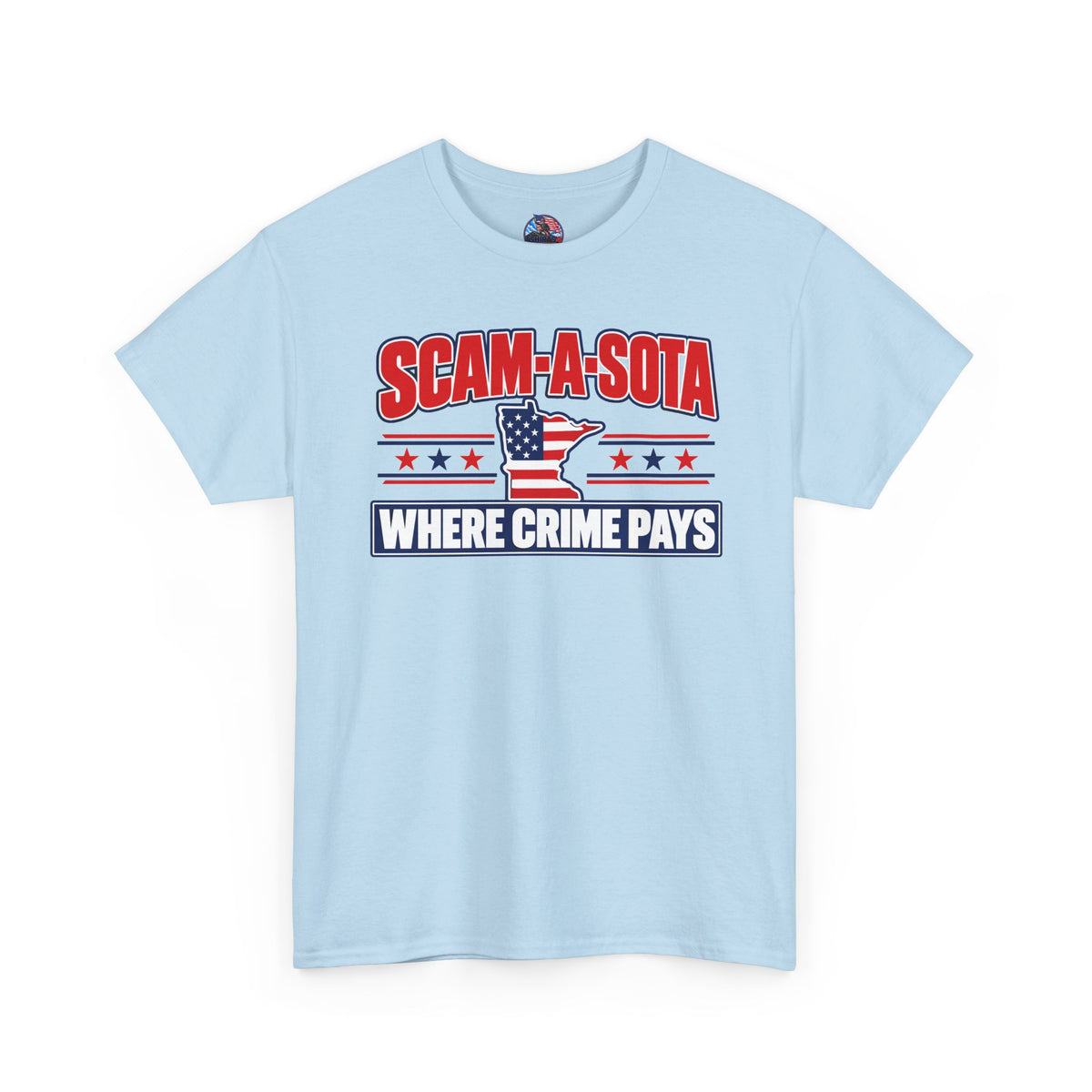 Scam-A-Sota Where Crime Pays Graphic T-Shirt
