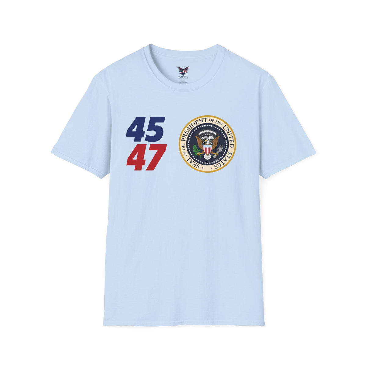 Official Style Trump 45-47 Presidential Seal Commemorative T-Shirt – Patriotic Conservative Graphic Tee
