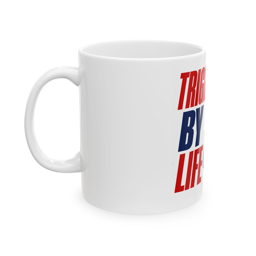 Triggered By Life Liberal Donkey Crying Resist Mug | political satire coffee mug