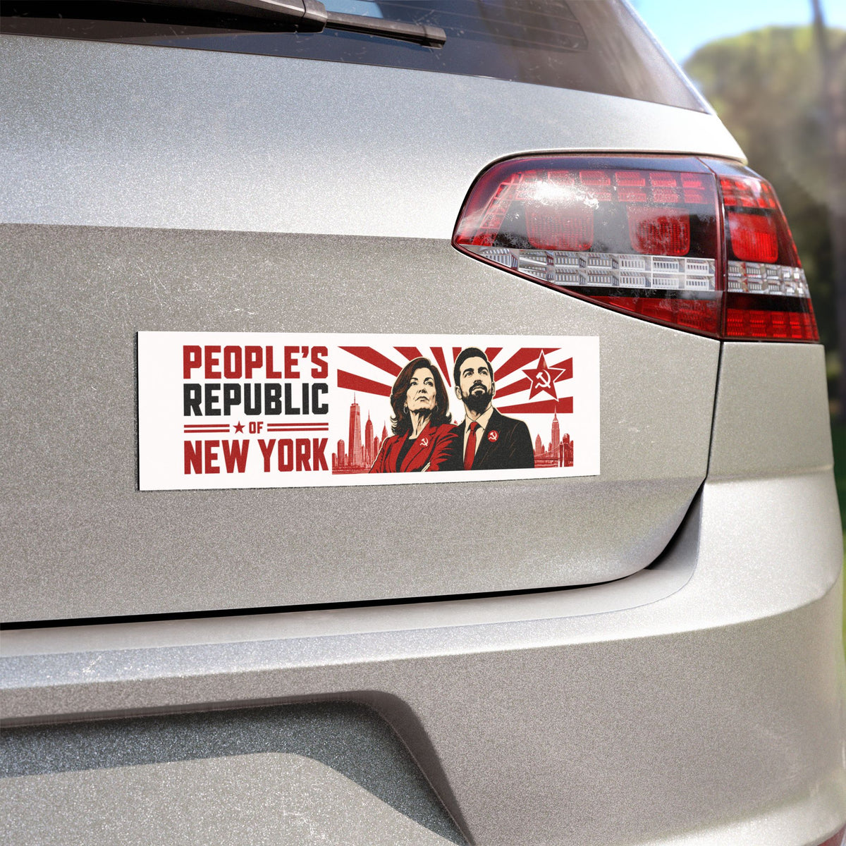 Political Satire New York Car Magnet | Hochul and Mamdani