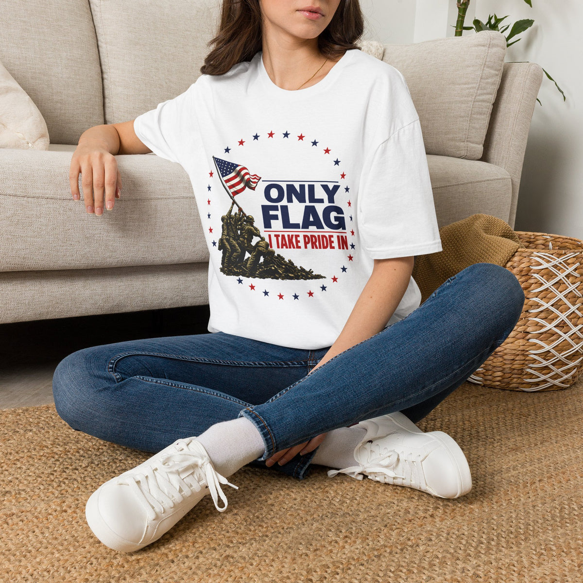 T-Shirt — "Only Flag I Take Pride In" Patriotic American Flag Tee