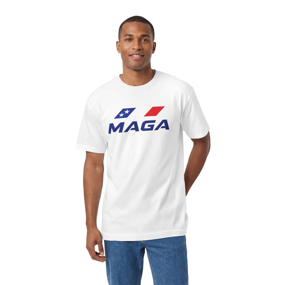 MAGA Patriotic Tee —The Conservative Brand Red White Blue Flag Logo Shirt