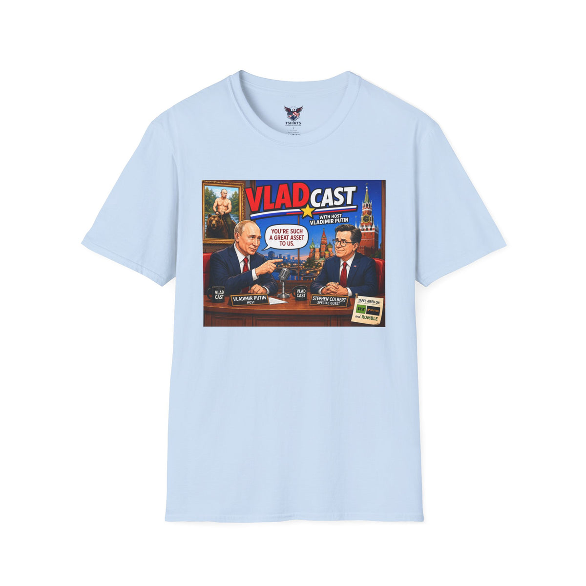 Vlad Cast Political Satire T-Shirt – Funny Right-Wing Talk Show Meme & Conservative Graphic Tee
