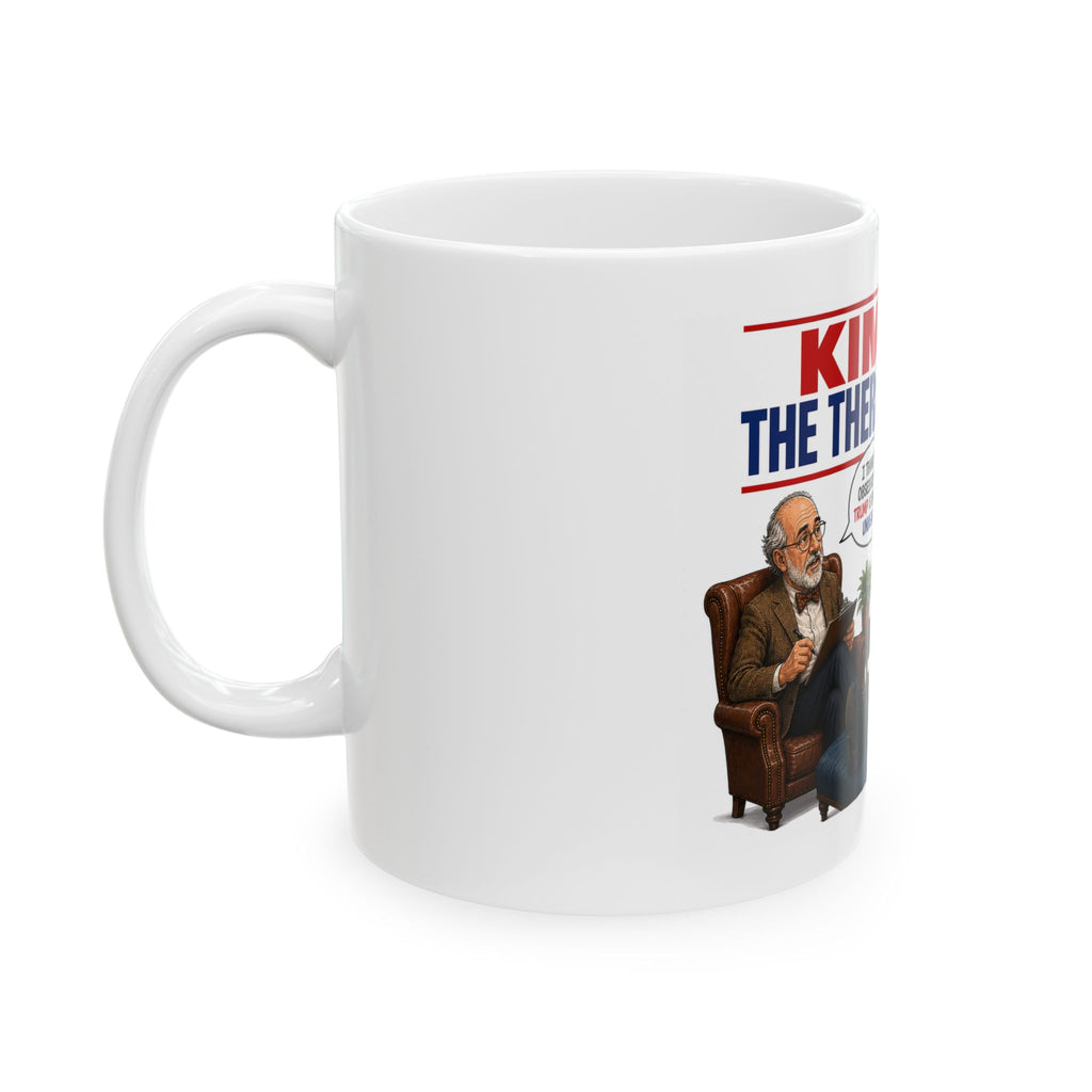 Kimmel Trump Therapy Session Cartoon Mug | Ceramic Coffee Cup 11oz 15oz