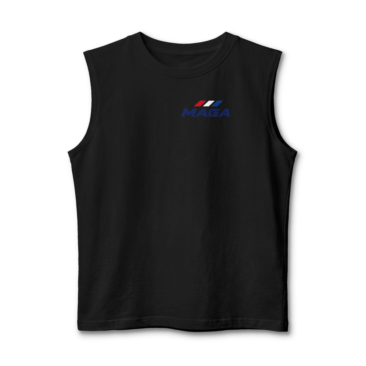 MAGA Muscle Tank Top — Minimal Patriotic Logo Sleeveless Tee - The Conservative Brand
